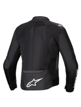 Alpinestars Viper Air V4 Jacket, men's black textile motorcycle jacket with ventilated mesh panels and back Astars logo.