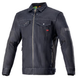 Alpinestars X Diesel AS-DSL Kentaro Denim Jacket, Rinse Blue Black urban riding jacket in stretch denim with trucker-style fit.