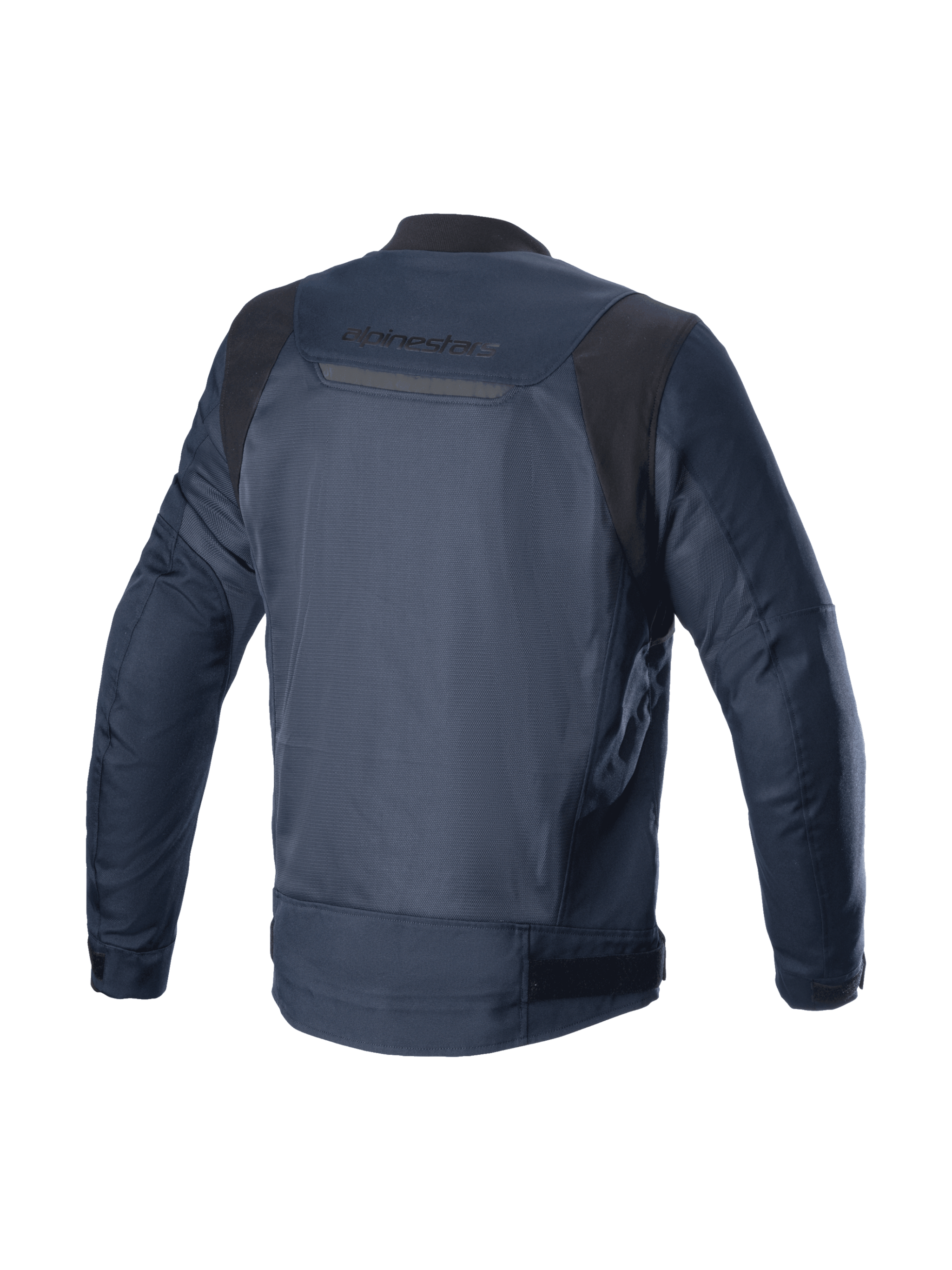 Alpinestars Luc V2 Air Jacket, Men's Urban Road Motorcycle Jacket in Navy and Black with ventilated mesh and reflective back.