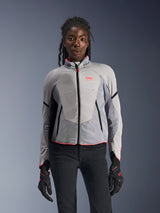 Alpinestars Stella Aeroshell Airflow Jacket, Women's Motorcycle Riding Jacket, Mid Gray and Anthracite, Laser Perforated Softshell with Pink Accents and Breathable Mesh Panels.