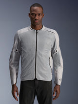 Alpinestars C-1 Air Jacket, Men's Urban Motorcycle Jacket, Silver and Gray, featuring large tech mesh panels for maximum airflow, CE Certified Class A with Nucleon Flex Plus armor, Tech-Air Ready, lightweight ventilated design for city riding
