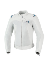 Alpinestars Stella Circal-1 Air Jacket, women's urban motorcycle jacket, Metal Gray and Methyl Blue, CE certified with mesh airflow panels and sustainable recycled textile construction