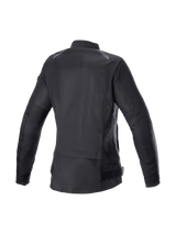 Alpinestars Eloise V2 Women's Air Jacket, Black Urban Textile Motorcycle Jacket featuring ventilated mesh and elongated back.