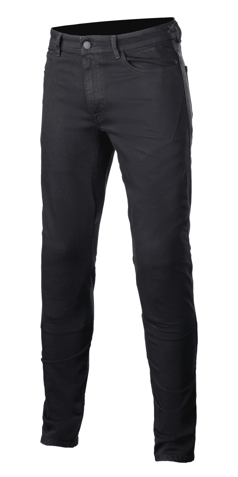Alpinestars Argon Slim Fit Denim Pants, Black Motorcycle Jeans, Slim fit urban riding pants, five-pocket design with belt loops, smooth stretch CORDURA denim, modern casual style