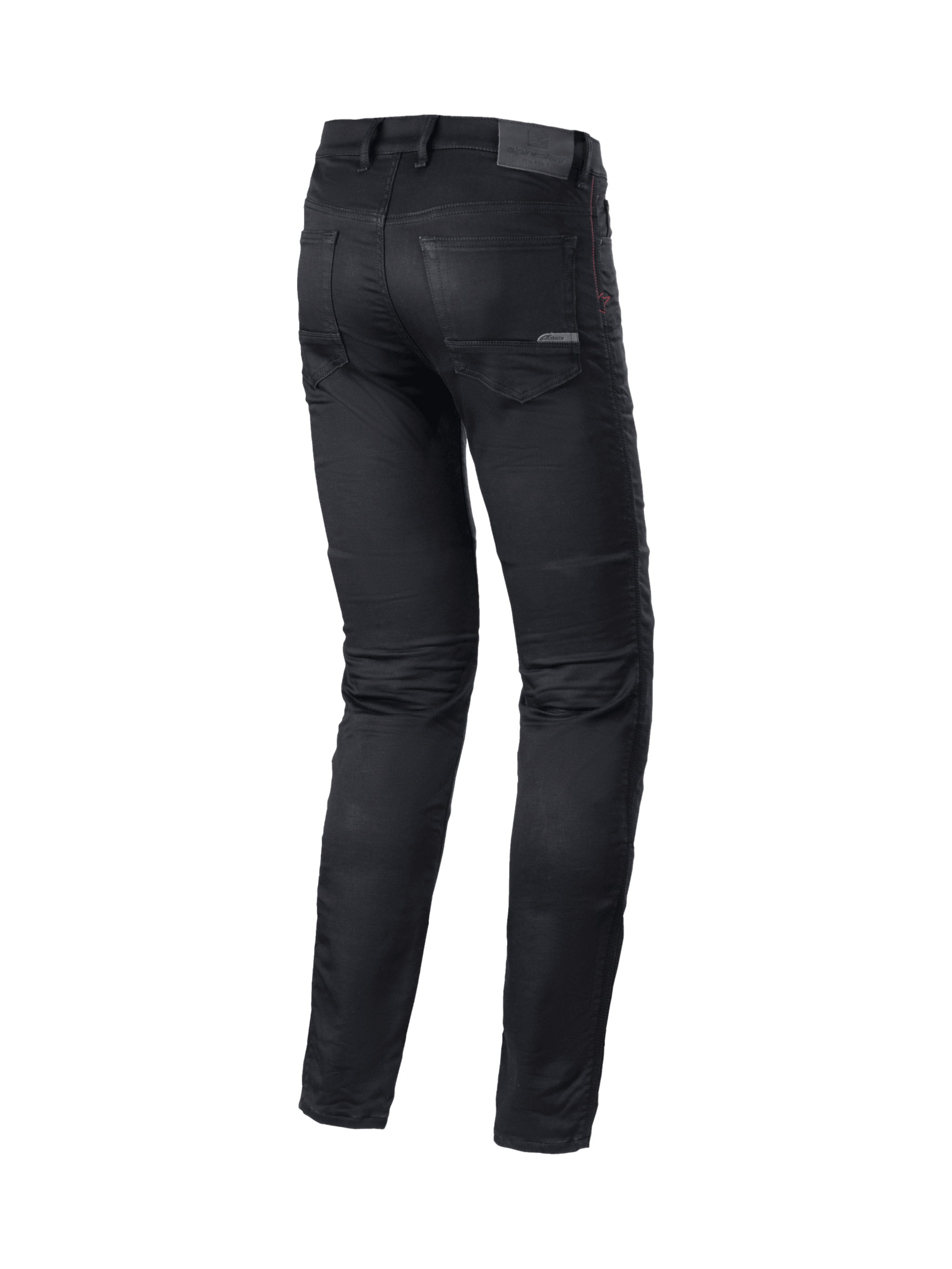 Alpinestars Cerium Tech Stretch Riding Denim, slim fit men's motorcycle jeans in Black Rinse with CE certified protection.