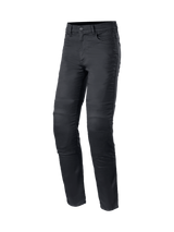 Alpinestars Cerium Tech Stretch Riding Denim, Men's slim fit urban motorcycle pants in Black Rinse with CE protection.