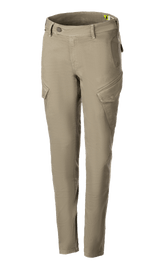 Alpinestars Caliber Women's Tech Riding Denim, Military Green slim fit motorcycle pants made from stretch Cordura.