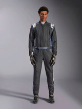 Alpinestars GP Pro Comp V2 FIA Suit is a professional men's auto racing suit in black and white for circuit driving.