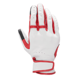 Alpinestars Dyno Leather Gloves, Motorcycle Gloves, Ecru and Ruby Red, perforated leather construction, accordion panels on fingers, adjustable wrist strap, covered knuckle protection