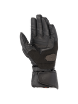 Alpinestars Stella SP-8 V3 Women's Motorcycle Gloves, black leather palm view with reinforced grip and perforated cuff.