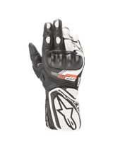 Alpinestars Stella SP-8 V3 Gloves, Women's Motorcycle Racing Gloves, Black and White, Leather with CE Certified Knuckle Protection.