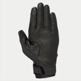 Alpinestars Women Stella C1 Windstopper V2 Gloves, Black, palm view featuring full-grain leather reinforcements and touchscreen compatible index fingertip, hook and loop cuff closure, sleek urban riding design