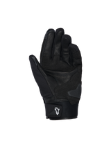 Alpinestars SP X Z Waterproof Gloves, Motorcycle Gloves, Black, palm view showing leather construction, reinforced padding, and palm slider for abrasion resistance