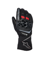 Alpinestars WT-8 GORE-TEX Insulated Gloves, Motorcycle Winter Gloves, Black with red accents and silver logos, featuring hard TPU knuckle protection, long cuff, and GORE-TEX waterproofing for cold weather riding