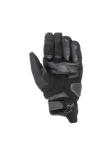 Alpinestars Smx-1 Drystar® Gloves, black waterproof short-cuff motorcycle road gloves with reinforced goat leather palms.