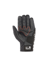 Alpinestars SMX Z Drystar Gloves, waterproof black motorcycle sport gloves with red palm stitching and goat leather.