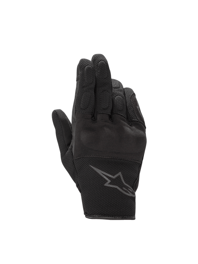Alpinestars Stella S-Max Drystar Gloves, waterproof road gear, women's, black anthracite, leather and stretch mesh.