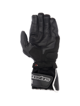 Alpinestars SP-8 V3 Air Gloves, black and white men's racing motorcycle gloves with perforated leather and a secure palm grip.