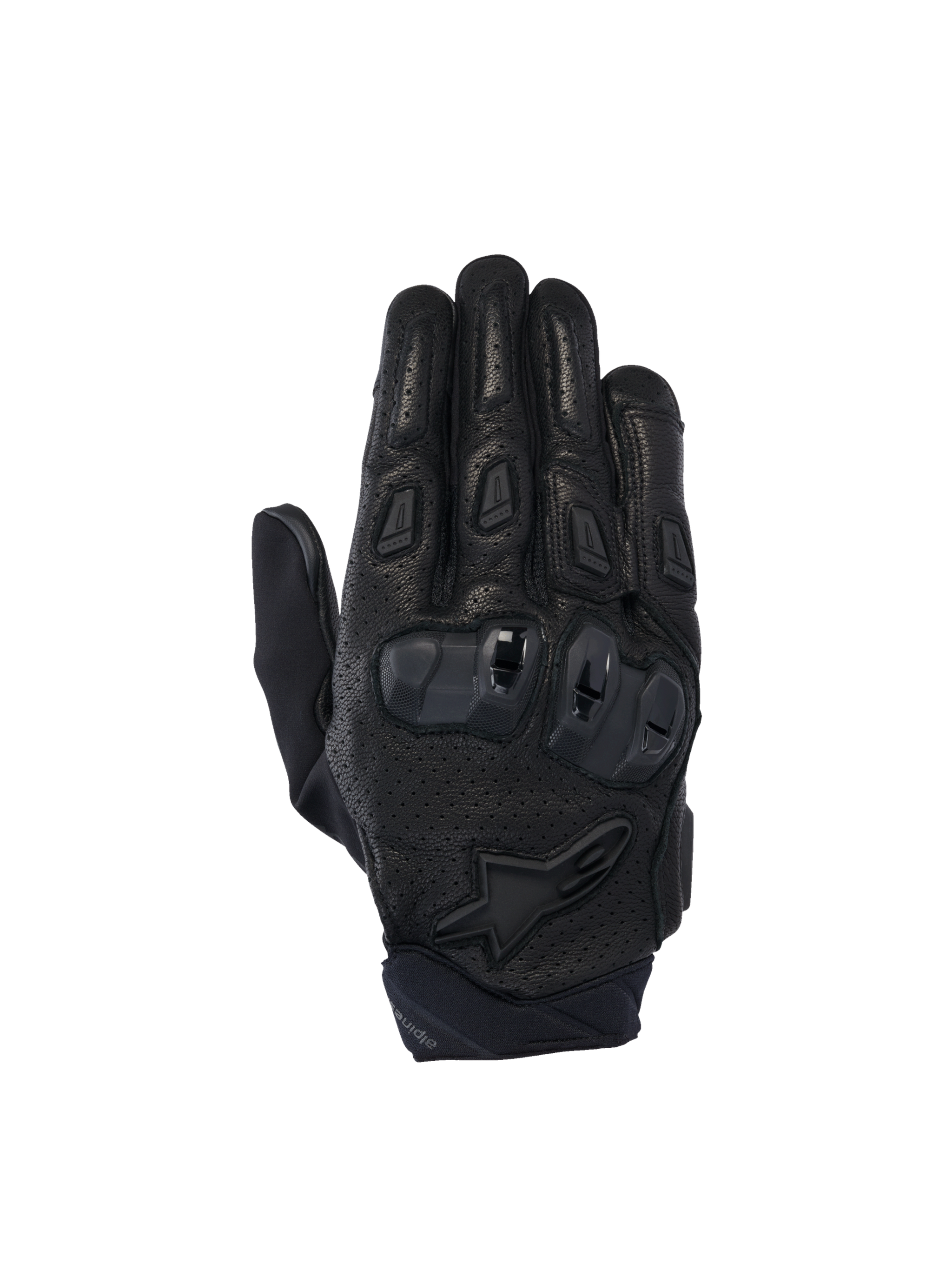 Alpinestars SP X 7 Gloves, Motorcycle Sports Gloves, Black, Perforated Leather, TPU Knuckle Protection, CE Certified