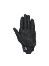 Alpinestars SP X 7 Gloves, Men's short cuff motorcycle racing gloves, black perforated leather with palm slider.