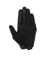 Alpinestars Chrome V2 Gloves, Urban Motorcycle Gloves, Black Asphalt, palm view featuring synthetic suede construction, silicone grip dots on index and middle fingers, and adjustable hook and loop cuff closure.