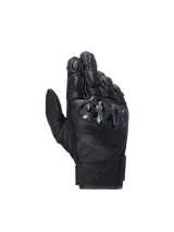 Alpinestars Celer V3 Gloves, black goat leather motorcycle racing gloves with hard PU knuckle protectors.