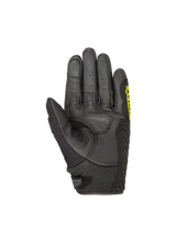 Alpinestars SMX-1 Air V2 Men's Gloves, black and yellow fluo motorcycle gloves with a reinforced leather palm.