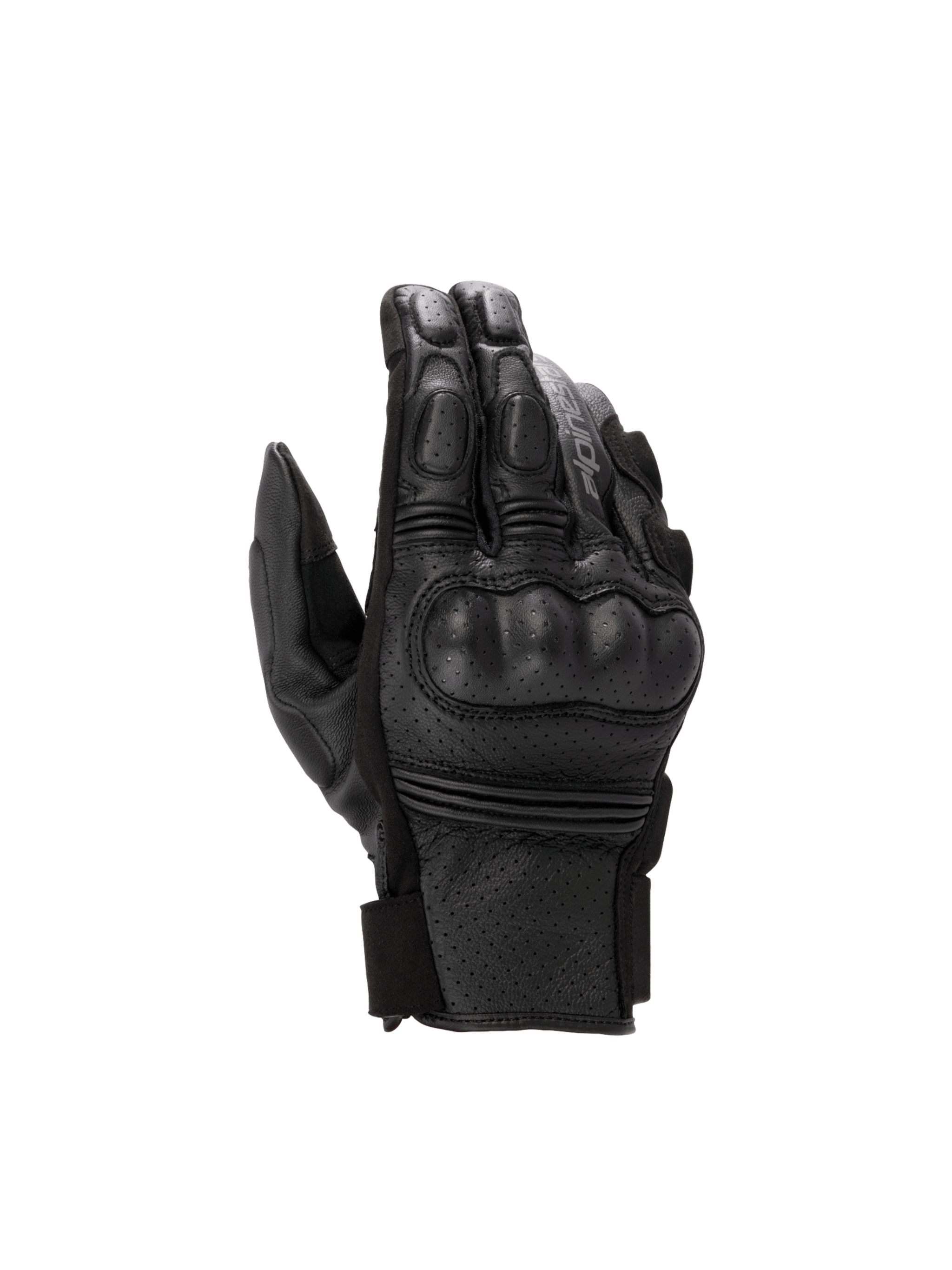 Alpinestars Phenom Leather Air Gloves, Black Men's Motorcycle Sport Gloves, Perforated Leather with Hard Knuckle Protection.