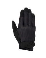 Alpinestars Stated Air Women's Gloves, Motorcycle Gloves, Black, featuring a ventilated mesh backhand, ergonomic wrist closure with embossed logo, and reinforced fingertips, streamlined urban design