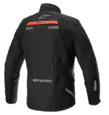 Alpinestars Altamira GORE-TEX Jacket, waterproof adventure touring motorcycle jacket in black and bright red with reflective accents.