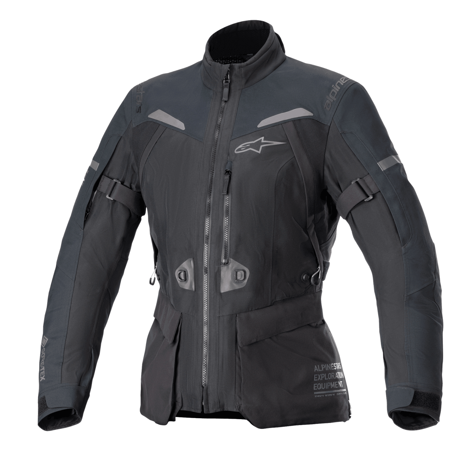Alpinestars Stella ST-7 2L GORE-TEX Jacket, Women's Motorcycle Touring Jacket, Black and Dark Gray, waterproof laminated construction with CE certification