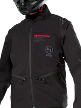 Alpinestars Lite-Dura Softshell Jacket, Black, windproof off-road enduro jacket, modular design with detachable sleeves and fleece lining, minimalist technical style