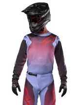 Alpinestars 2024 Racer Hoen Jersey, Men's Motocross Jersey, Lavan Purple and Black, moisture-wicking fabric for off-road racing.