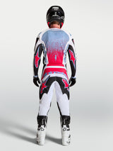 Alpinestars Fluid Drag Pants, Motocross Gear, Men, Black and White with Red Fluo, ergonomic 3D pattern construction.