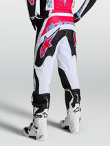 Alpinestars Fluid Drag Pants, men's performance motocross pants in white and black with red and light blue accents.