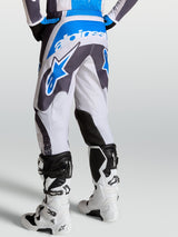 Alpinestars Fluid Drag Pants in Graystone and Ucla Blue, rear view of motocross pants with ergonomic 3D pattern construction.