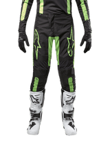 Alpinestars 2024 Fluid Lurv Pants, Men's Motocross Pants, Black and Yellow Fluo, durable poly-fabric with stretch panels.