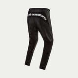 Alpinestars 2024 Fluid Graphite Pants, Motocross Pants, Black and Silver, rear view featuring silver Alpinestars logo on the back yoke, sporty design with reinforced panels, durable poly-fabric for off-road racing