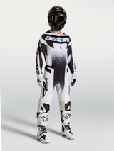 Alpinestars Techstar Swan Jersey and Gear Set, Men's Motocross outfit in black and white with performance graphics.