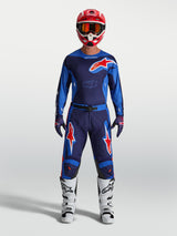 Alpinestars 2027 Racer Hunt Jersey AND 2027 Racer Hunt Gear Set, Men's Motocross Outfit, Blue and Red, textile construction.