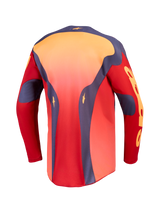 Alpinestars Racer Hunt Jersey, red and graystone men's motocross jersey featuring an extended rear hem and sport fit.