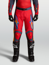 Alpinestars Racer Hunt Pants, Fire Red and Graystone Motocross Pants for Men, pre-curved race fit with reinforced knees.