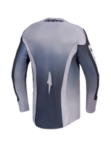 Alpinestars Racer Amber Jersey, Men's Motocross Jersey in Gray and Light Lilac, Back View with Lightweight Polyfabric.