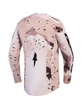 Alpinestars Racer Lone Jersey, Men's Desert Camo and Black Motocross Jersey, back view with an extended rear hem.