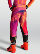 Alpinestars Fluid Kepler Pants, Motocross Racing Pants for Men, Purple and Orange, featuring 600D polyfabric and pre-curved design.