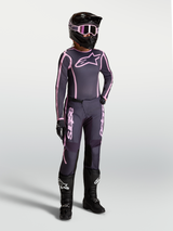 Alpinestars Stella Fluid Apex V2 Pants and Jersey, women's motocross gear in graystone and pink for off-road performance.