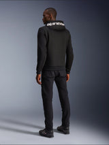 Alpinestars Chrome V2 Sport Hoodie, Urban Riding Jacket, Men's, Black and White, rear view with logo on hood.