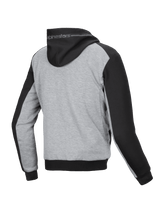 Alpinestars Chrome V2 Sport Hoodie, men's urban motorcycle riding jacket, black and gray heather, aramidic reinforcements.