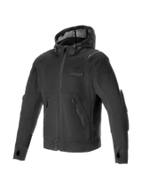 Alpinestars Moflow Air Tech Hoodie, Urban Motorcycle Jacket, Man, Black, Mesh Textile, Tech-Air Ready.