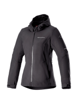 Alpinestars Stella Neo Waterproof Hoodie, Women's Urban Road Jacket, Black, Protective Softshell, CE Certified.